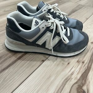 New Balance Charcoal and White Running Shoes